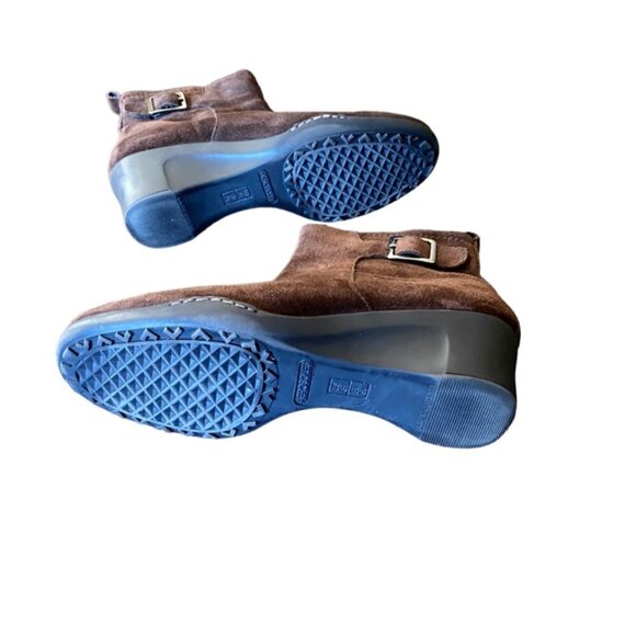 Aerosoles Entourage Brown Suede Wedge Bootie 8.5 - Picture 8 of 8